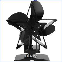 Wood Stove Fan 4 Blade Fireplace Fan for Wood Burning Stove, Heat Powered Fan