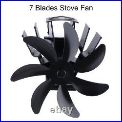 Wood Stove Fan, 7-Blade Fireplace Fan For Wood Burning Stove, Heat Powered Fan
