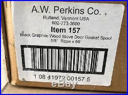 Wood Stove Gasket for Woodburning Stoves Black Graphite Full Roll 5/8 x 65