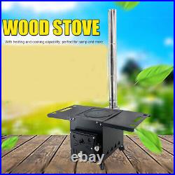 Wood Stove Outdoor Camping Picnic Cook Heating Wood Burning Stove with Pipe New Wood Stove Outdoor Camping Picnic Cook Heating Wood Burning Stove with Pipe New