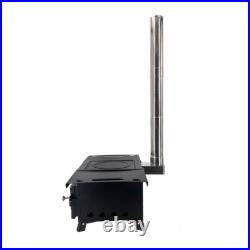 Wood Stove Outdoor Camping Picnic Cook Heating Wood Burning Stove with Pipe New