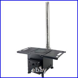 Wood Stove Outdoor Camping Picnic Cook Heating Wood Burning Stove with Pipe New