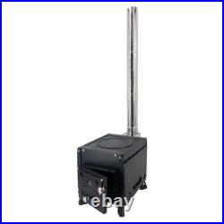 Wood Stove Outdoor Camping Picnic Cook Heating Wood Burning Stove with Pipe New