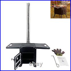 Wood Stove Outdoor Camping Picnic Heating Wood Burning Travel Stove Portable