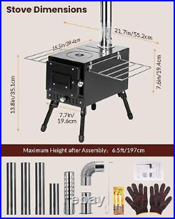 Wood Stove, Outdoor Wood Burning Stove, Camping stove, Portable Tent Stove wi Wood Stove, Outdoor Wood Burning Stove, Camping stove, Portable Tent Stove wi