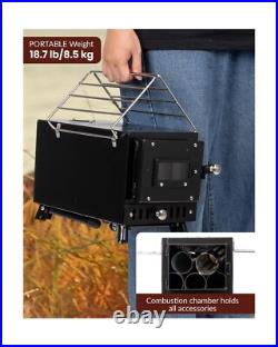 Wood Stove, Outdoor Wood Burning Stove, Camping stove, Portable Tent Stove wi Wood Stove, Outdoor Wood Burning Stove, Camping stove, Portable Tent Stove wi