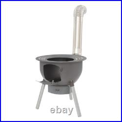 Wood Stove Portable Camping Wood Burning Stove with Chimney Pipe BBQ Stove
