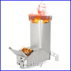 Wood Stove Ultralight Foldable Rocket Burning Heater For Camping Picnic Hiking
