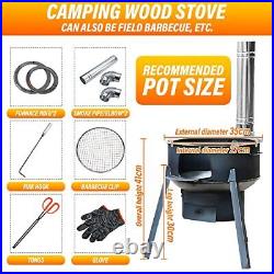 Wood Stove Wood Burning Stove Indoor Portable Detachable Outdoor Camping Fi