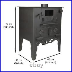 Wood burning sheet metal stove with oven, cooker stove, wood stove, oven stove Wood burning sheet metal stove with oven, cooker stove, wood stove, oven stove