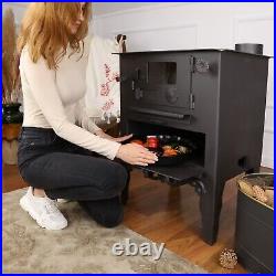 Wood burning sheet metal stove with oven, cooker stove, wood stove, oven stove Wood burning sheet metal stove with oven, cooker stove, wood stove, oven stove