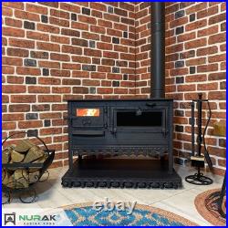 Wood burning stove with oven, cooker stove, oven stove, wood stove