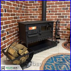 Wood burning stove with oven, cooker stove, oven stove, wood stove