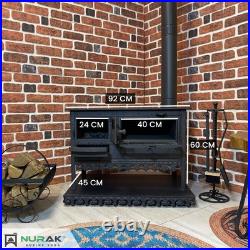 Wood burning stove with oven, cooker stove, oven stove, wood stove