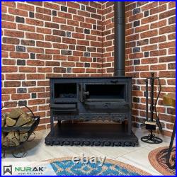 Wood burning stove with oven, cooker stove, oven stove, wood stove