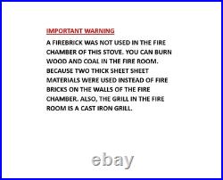 Wood burning stove with oven, cooker stove, oven stove, wood stove