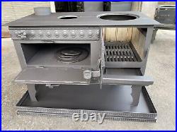 Wood or coal Stove, With Fireplace Oven, Cooking Stove, Handmade Rustic Stove