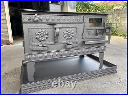 Wood or coal Stove, With Fireplace Oven, Cooking Stove, Handmade Rustic Stove