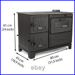 Wood stove, cooker stove, oven stove, cast iron stove with oven, wood burning st