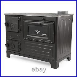 Wood stove with oven, cooker stove, cast iron stove, heater stove, oven stove