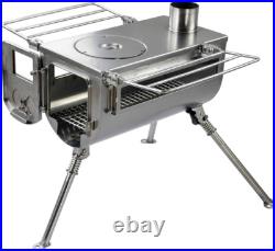 Woodlander Double-View Medium Tent Stove Portable Wood Burning Tent Stove for Woodlander Double-View Medium Tent Stove Portable Wood Burning Tent Stove for