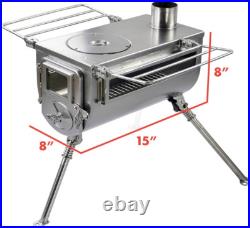 Woodlander Double-View Medium Tent Stove Portable Wood Burning Tent Stove for Woodlander Double-View Medium Tent Stove Portable Wood Burning Tent Stove for