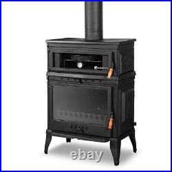 Woody Cast Stove with Oven, Wood Burning Stove, 44,382 BTU, 324 lbs Woody Cast Stove with Oven, Wood Burning Stove, 44,382 BTU, 324 lbs
