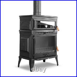 Woody Cast Stove with Oven, Wood Burning Stove, 44,382 BTU, 324 lbs Woody Cast Stove with Oven, Wood Burning Stove, 44,382 BTU, 324 lbs
