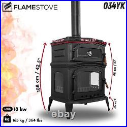 Woody Cast Stove with Stove, Wood Burning Stove, Cast Iron Stove, Tong Set Free