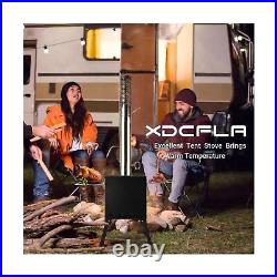 XDCFLA Tent Wood Burning Stove, Portable Camping Stove With Chimney Pipes, An