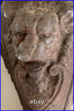 X Large Antique Wood Burning Stove Tub Feet Set 4 Gothic Gargoyle Lion 4.5 lb ea