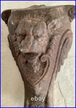 X Large Antique Wood Burning Stove Tub Feet Set 4 Gothic Gargoyle Lion 4.5 lb ea