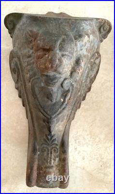 X Large Antique Wood Burning Stove Tub Feet Set 4 Gothic Gargoyle Lion 4.5 lb ea