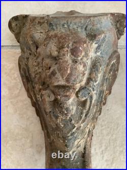 X Large Antique Wood Burning Stove Tub Feet Set 4 Gothic Gargoyle Lion 4.5 lb ea