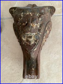 X Large Antique Wood Burning Stove Tub Feet Set 4 Gothic Gargoyle Lion 4.5 lb ea