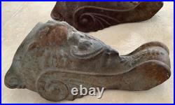 X Large Antique Wood Burning Stove Tub Feet Set 4 Gothic Gargoyle Lion 4.5 lb ea