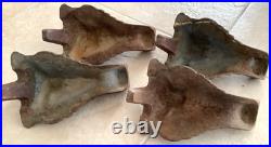 X Large Antique Wood Burning Stove Tub Feet Set 4 Gothic Gargoyle Lion 4.5 lb ea