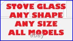 YEOMAN CURVED STOVE GLASS CONCAVE HIGH DEFINITION SCHOTT ROBAX STOVE GLASS 5mm