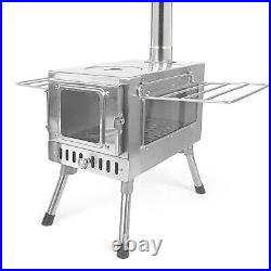 (ZB-360B)Outdoor Camping Wood-burning Stove Stainless Steel Foldable Tent W (ZB-360B)Outdoor Camping Wood-burning Stove Stainless Steel Foldable Tent W