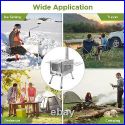 (ZB-360B)Outdoor Camping Wood-burning Stove Stainless Steel Foldable Tent W (ZB-360B)Outdoor Camping Wood-burning Stove Stainless Steel Foldable Tent W