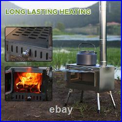 (Z-360B)Camping Tent Stove Portable Wood Burning Stove With 5 Pipes For Cam EMB (Z-360B)Camping Tent Stove Portable Wood Burning Stove With 5 Pipes For Cam EMB