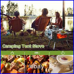 (Z-360B)Camping Tent Stove Portable Wood Burning Stove With 5 Pipes For Cam EMB (Z-360B)Camping Tent Stove Portable Wood Burning Stove With 5 Pipes For Cam EMB