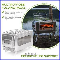 (Z-360B)Camping Tent Stove Portable Wood Burning Stove With 5 Pipes For Cam EMB (Z-360B)Camping Tent Stove Portable Wood Burning Stove With 5 Pipes For Cam EMB