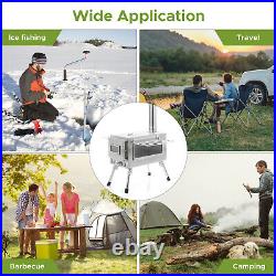 (Z-360B)Camping Tent Stove Portable Wood Burning Stove With 5 Pipes For Cam EMB (Z-360B)Camping Tent Stove Portable Wood Burning Stove With 5 Pipes For Cam EMB