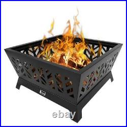 Zokop 26 Wood Burning Fire Pit Outdoor Heater Backyard Patio Stove Fireplace