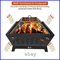 Zokop 26 Wood Burning Fire Pit Outdoor Heater Backyard Patio Stove Fireplace