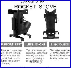Zootopo Portable Rocket Stove Heavy-Duty Wood Burning Stov For Camping Grill Etc